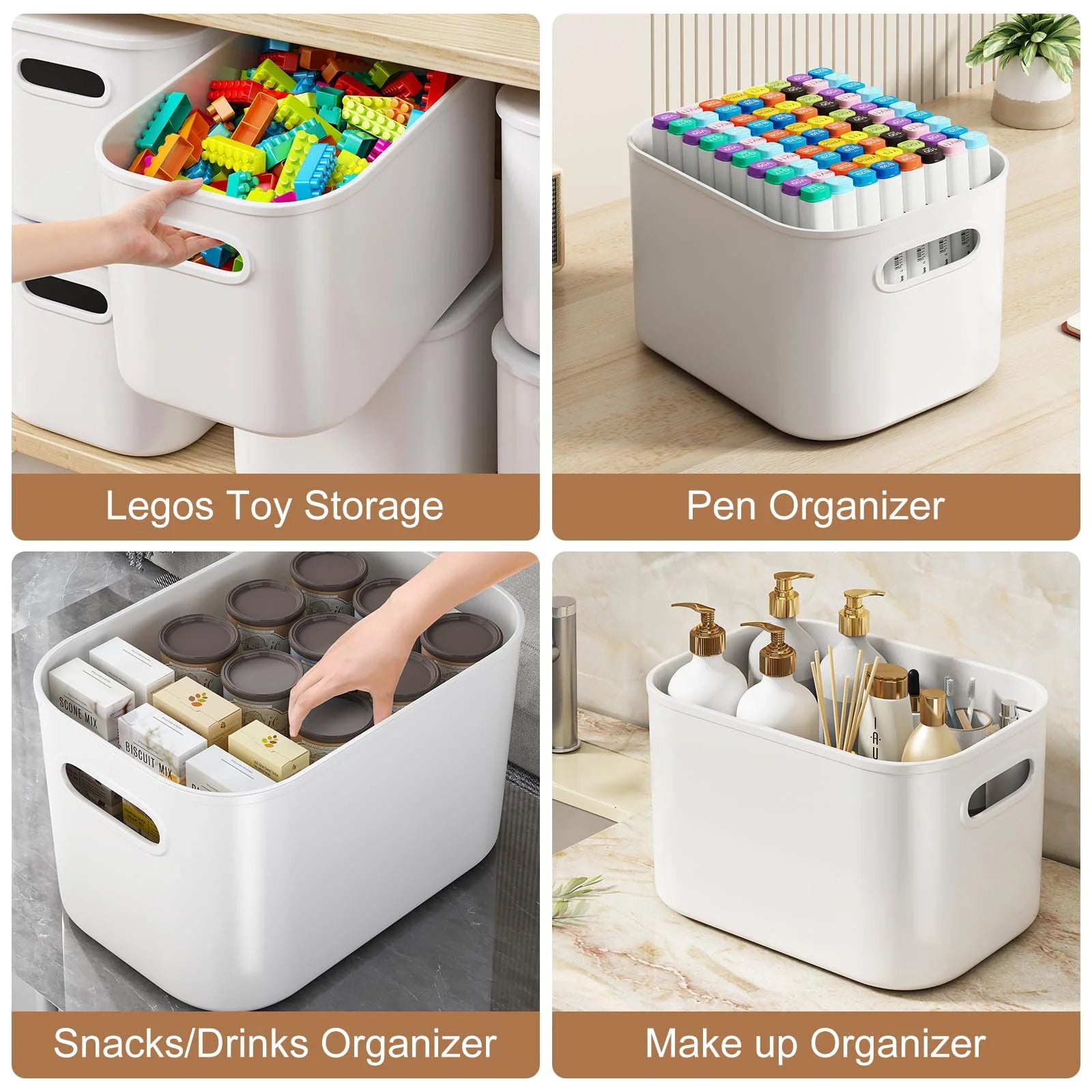 Household Miscellaneous Storage Box,Desktop Cosmetic Organizer,Multi-functional Storage Basket, Wardrobe and Clothes Storage Box Oasis Select