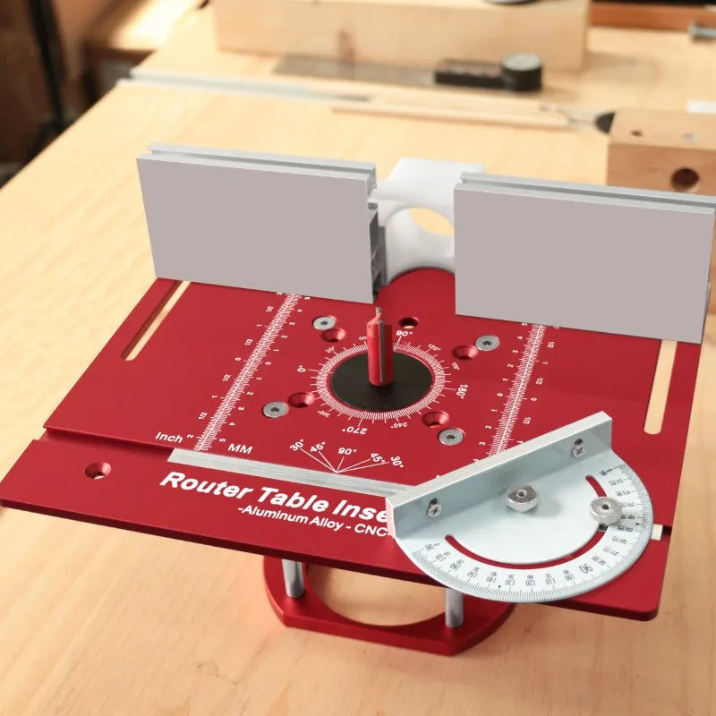JUSTINLAU Metric and Imperial Scale C8 Aluminum Alloy Electric Wood Milling Inverted Lifting Trimming Machine Milling Table Oasis Select