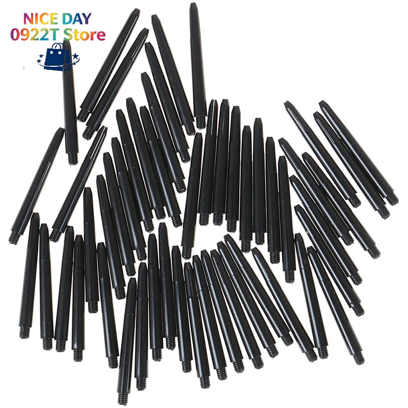 50pcs 48mm Nylon Dart Shafts 2BA Screw Thread Darts Rod Stem+50pcs x Dart Flight Holder Protection Ring @#X Oasis Select