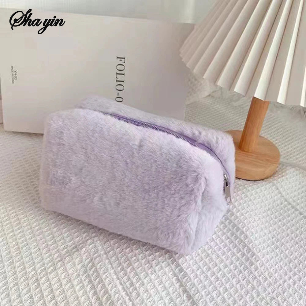 Velvet Makeup Bag – Large Capacity Cosmetics Pouch for Women