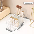 1pc Transparent/Transparent Black Cosmetics Storage Rack Multi Grid Makeup Brush Lipstick Makeup Brush Storage Box Oasis Select transparent