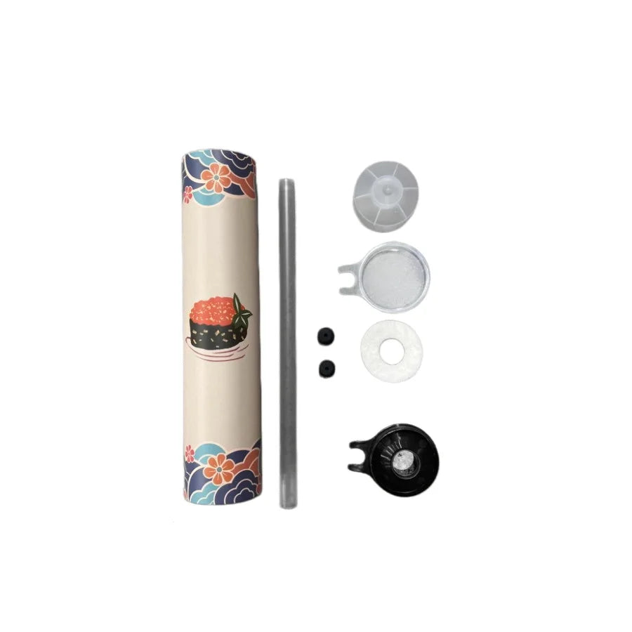 SU Round Sushi Push Box With Sauce Straw Food Grade Sushi Mold Cone Push Up Paper Bucket Packaging Paper Box Bento Accessories Oasis Select A1