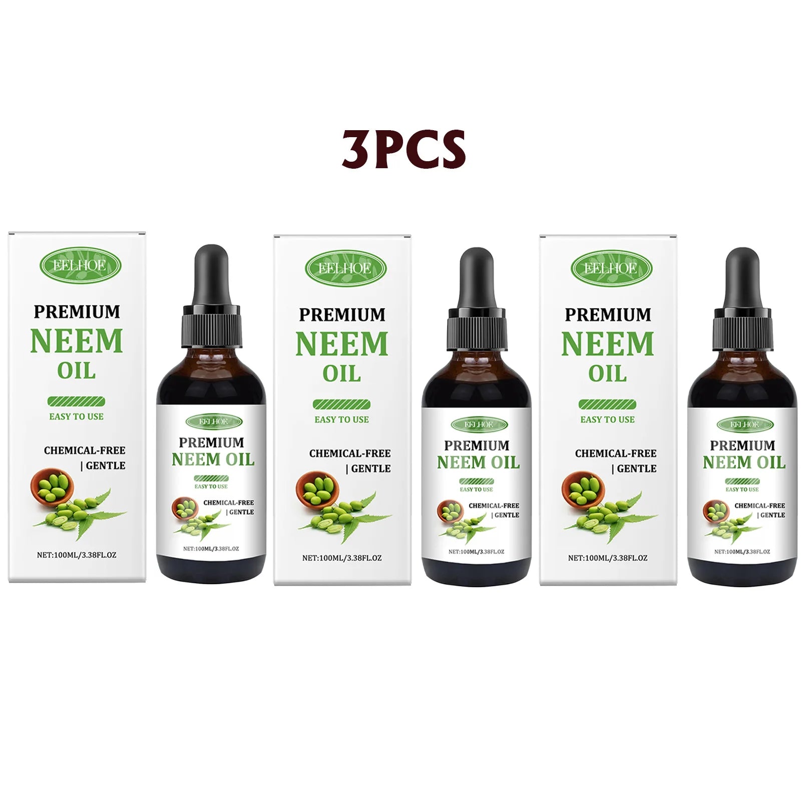 Eelhoe Neem Oil Care Essential Oil Nourishes Scalp Skincare Armor Neem Oil Massage Oil Nourishes The Skin Relieve Scalp Fatigue Oasis Select 3pcs