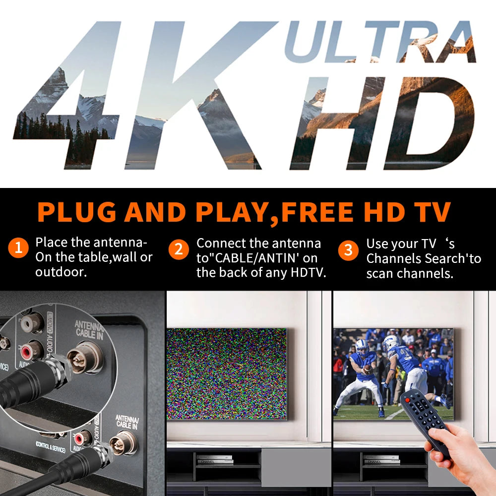Home-use high-gain omnidirectional antenna, universal digital TV antenna for indoor use, HDTV antenna Oasis Select