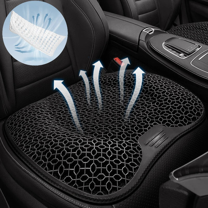 Car Gel Cushion Honeycomb Design Summer Car Gel Seat Cushion Breathable Thread Seat Pad Elastic Gel Car Seat Cushion Accessories Oasis Select