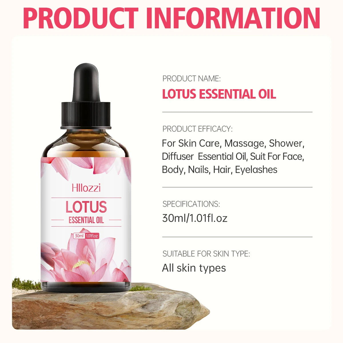 Lotus Essential Oil – Nourishing Multi-Use Oil for Face, Body & Hair