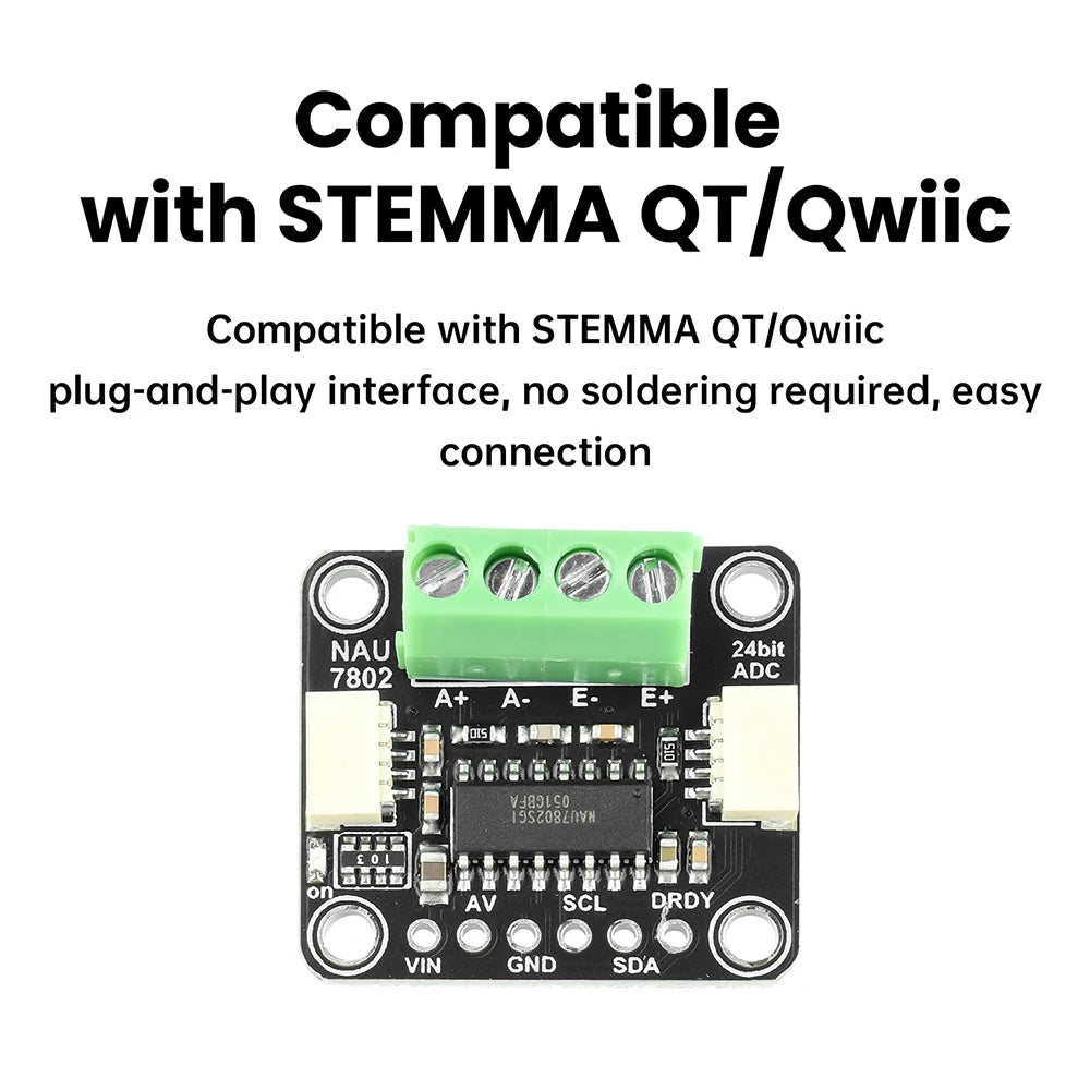 NAU7802 High-Precision Adc Module 24 Bit Adc Data Conversion Pressure Module Compatible With STEMMA QT/Qwiic Oasis Select