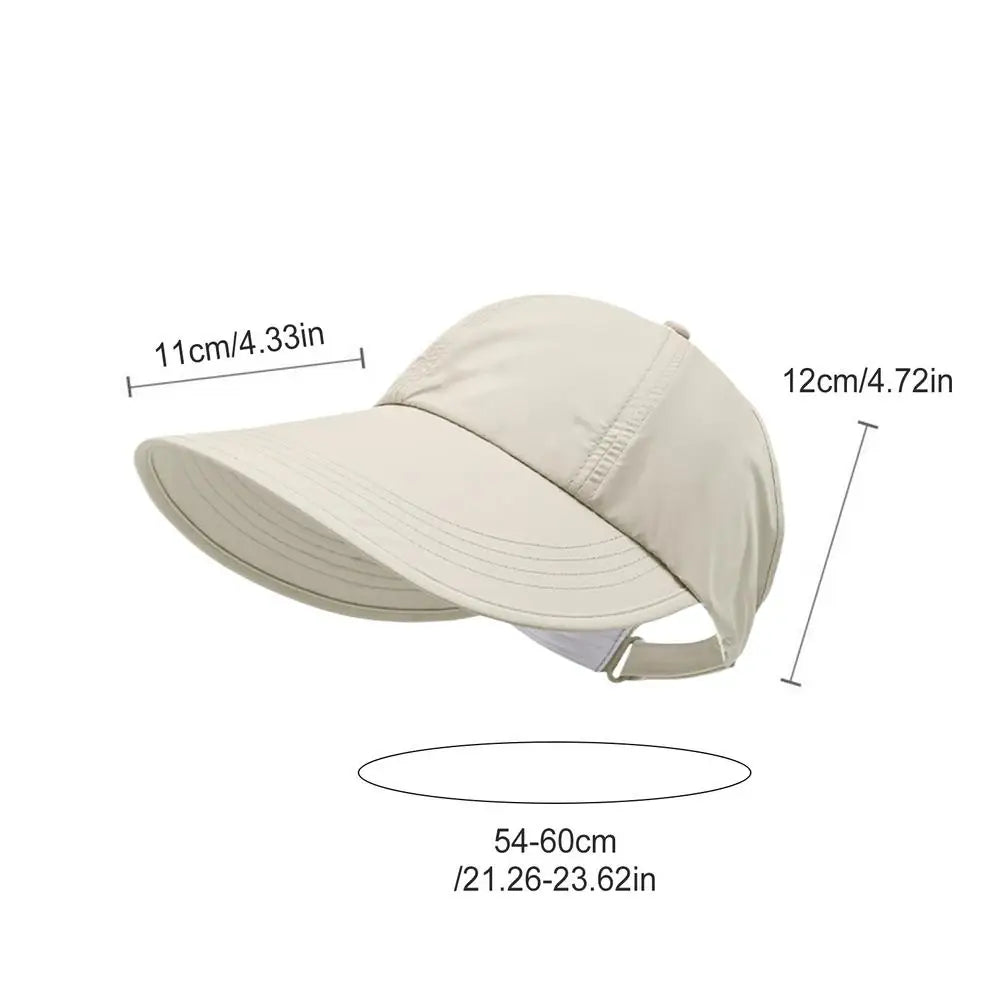 UV Protection Hat Summer Breathable Adjustable Sun Hat For Women Wide Brim Caps Ladies Beach Visor Hat for Outdoor Sports Oasis Select Beige