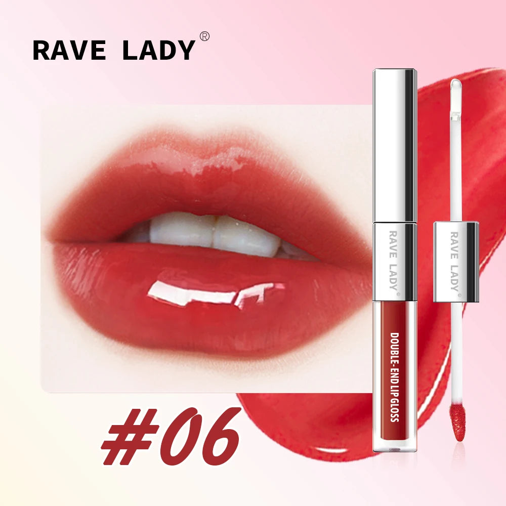 RAVE LADY 2-in-1 Double-End Lip Gloss & Shimmer Lipstick