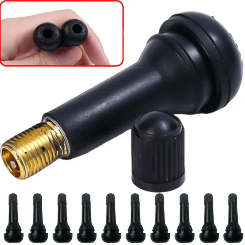 TR414 Tubeless Car Wheel Tire Valve Stems with Caps Tyre Rubber Valves with Dust Caps Black Rubber Valve Stems Accessories Oasis Select 4pcs