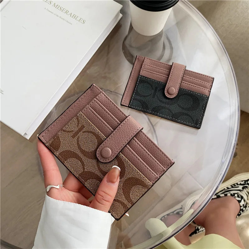 Monogram Ultra-Thin Card Holder Mini Envelope Wallet for Women