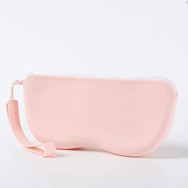 1pc Portable Silicone Glasses Case, Zipper Closure, Minimalist Eyeglass Pouch for Travel, Protective Glasses Case for Men Women Oasis Select