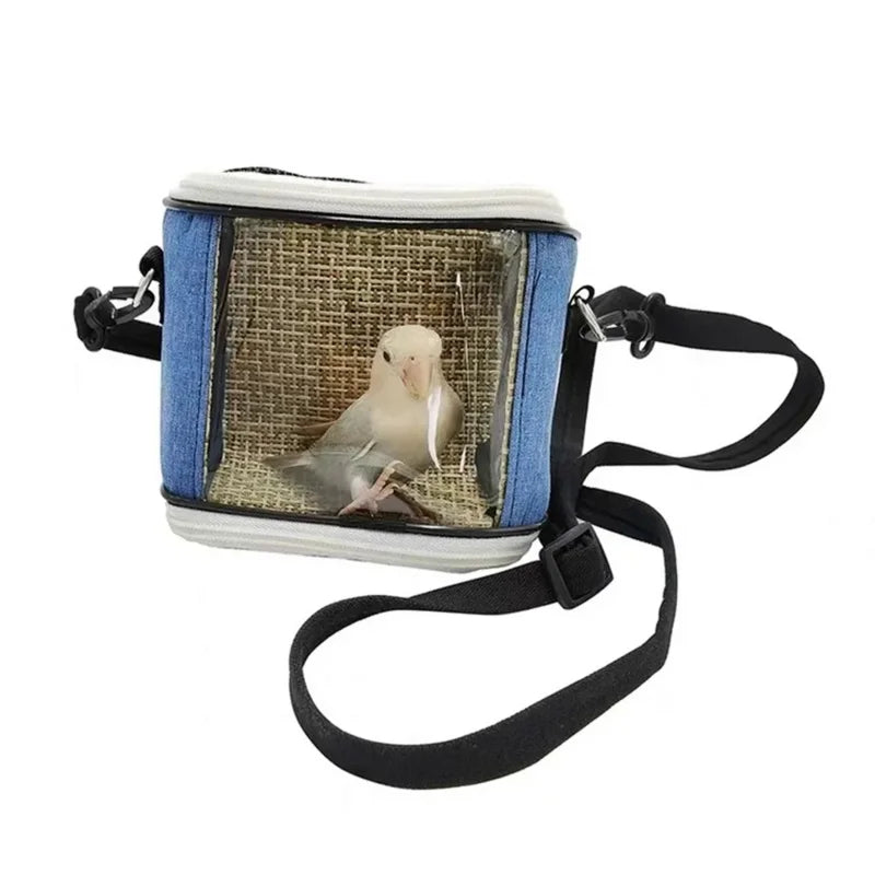 Super Portable Pet Bird Cage Parrot Carrier Travel Bag Breathable Lightweight Hamster Squirrel For Small Animals Pet Accessories Oasis Select