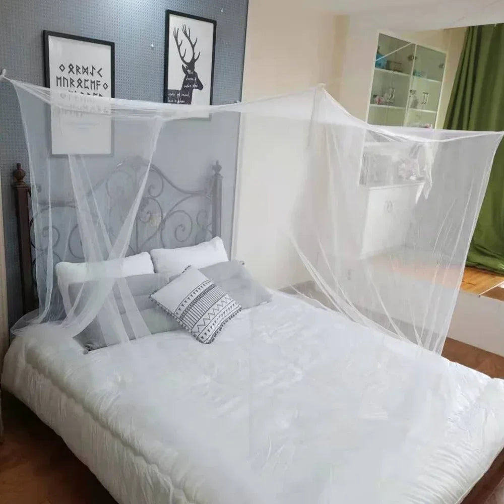 Home Tent White Mesh Portable Square Foldable Mosquito Control Mosquito Net Lightweight Outdoor Camping Tent Sleeping Summer Oasis Select