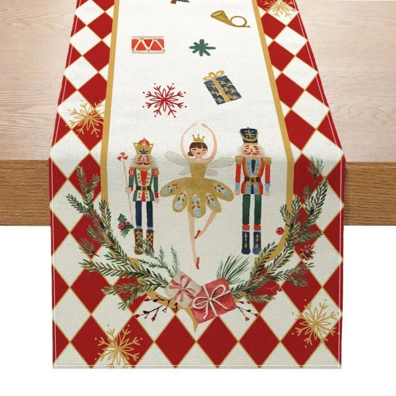Christmas Table Runner Merry Christmas Decorations For Home 2025 Cristmas Table Flag Cover Navidad Noel Gift New year Tablecloth Oasis Select Style5 33x180cm