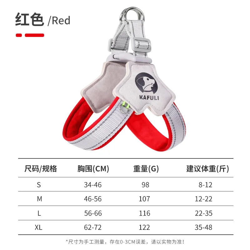 No-Pull Dog Harness with Padded Handle Reflective Escape-Proof Leash Breathable Mesh for Medium Large Dogs Pet Walking Gear Oasis Select red XL