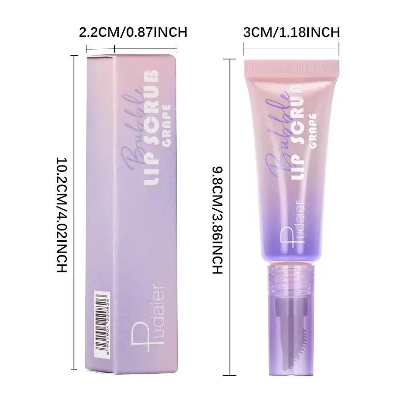 Pudaier Bubble Lip Exfoliator Foaming Scrub & Moisturizing Balm