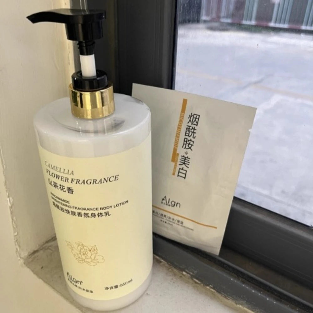 800ml Nicotinamide Body Lotion – Rose Scent, Hydrating & Brightening Body Moisturizer Lotion Oasis Select