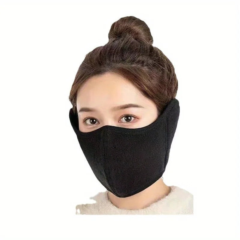 2pcs Winter Warm Face Mask Windproof Thickened Breathable Ear Protection Ski Mask Thermal Motorcycle Bicycle Outdoor Sport Mask Oasis Select