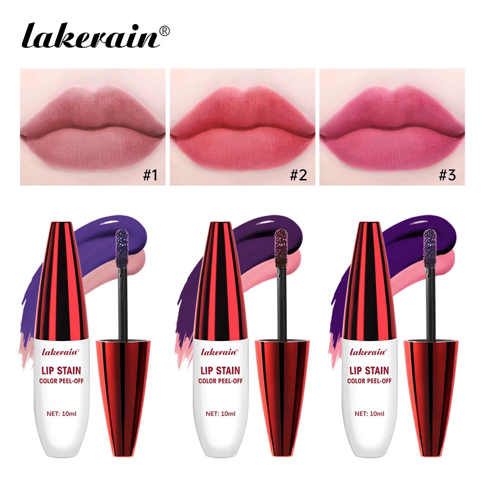 Lakerain Peel-off Lip Gloss Matte Natural Mist Lip Tinted Waterproof Long Lasting Lipstick Makeup Tear Contour Stain Cosmetics Oasis Select