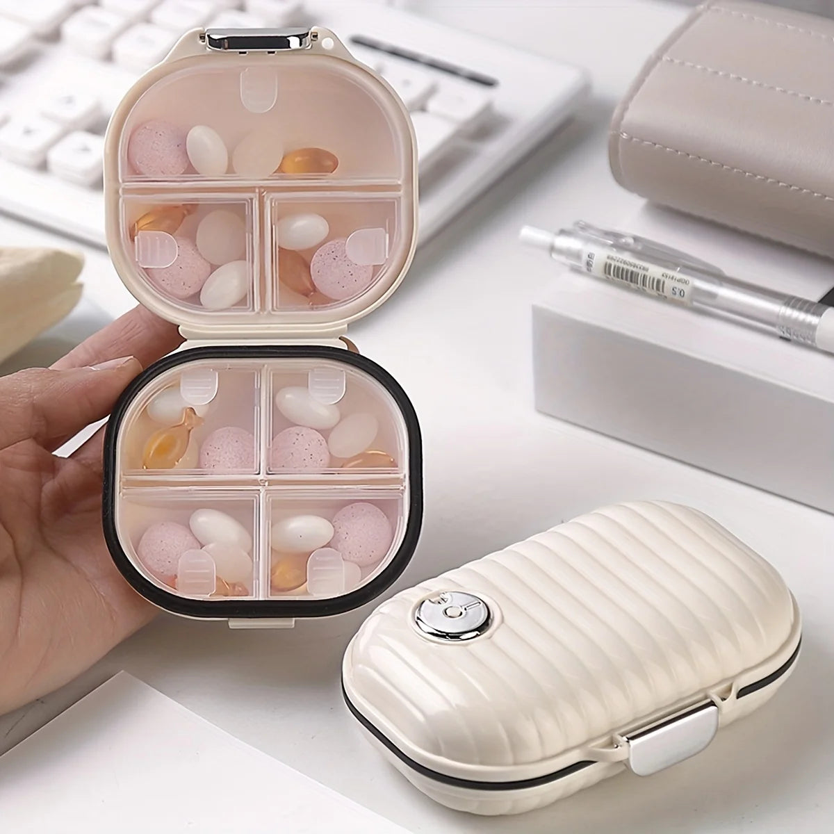 Portable Travel For Seven Days Multiple Compartments Sealed Pill And Tablet Storage Box Oasis Select