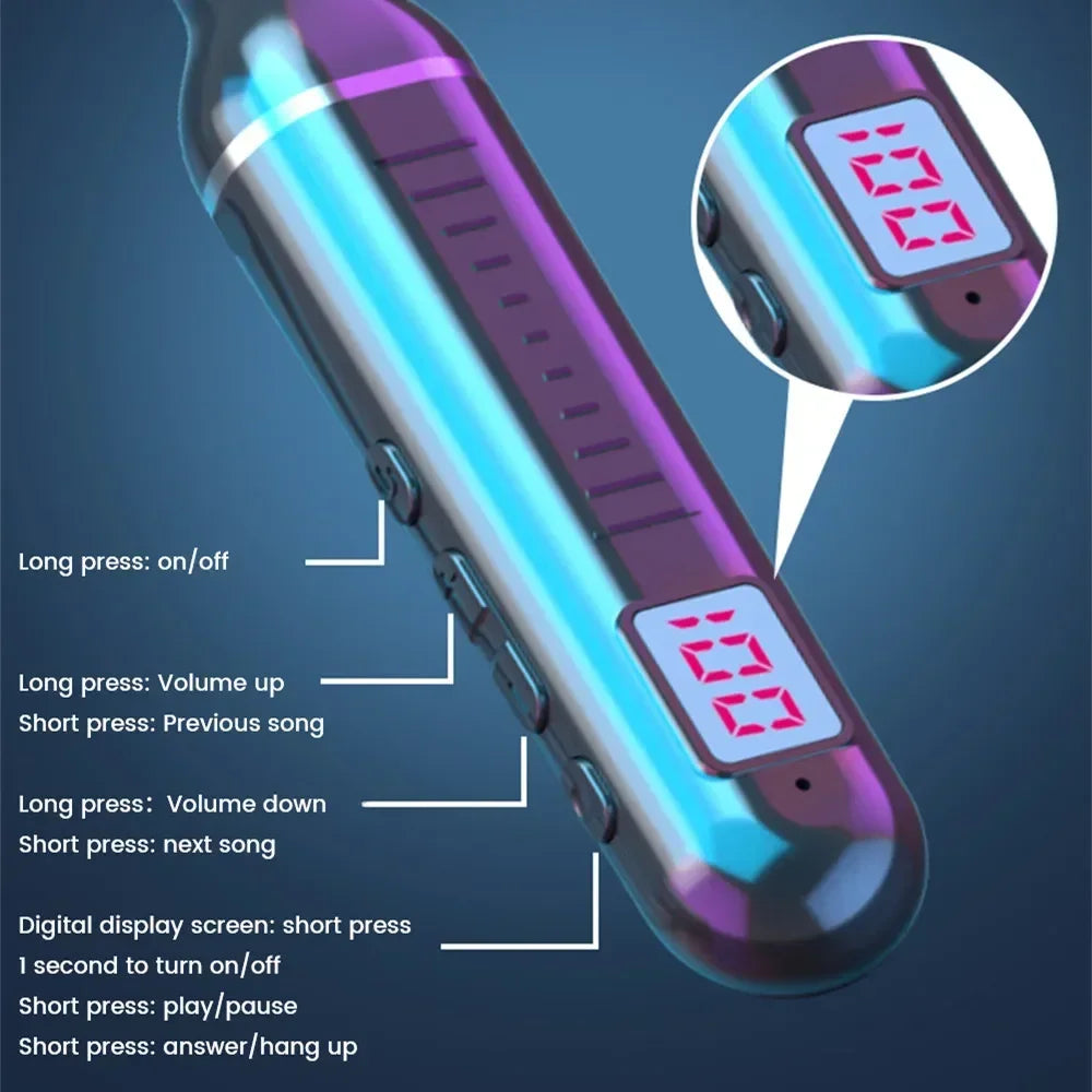 TF Card LED Display Wireless Earphones Bluetooth 5.3 Neckband Headphones Gaming Stereo Sport Headset Waterproof Earbuds With Mic Oasis Select