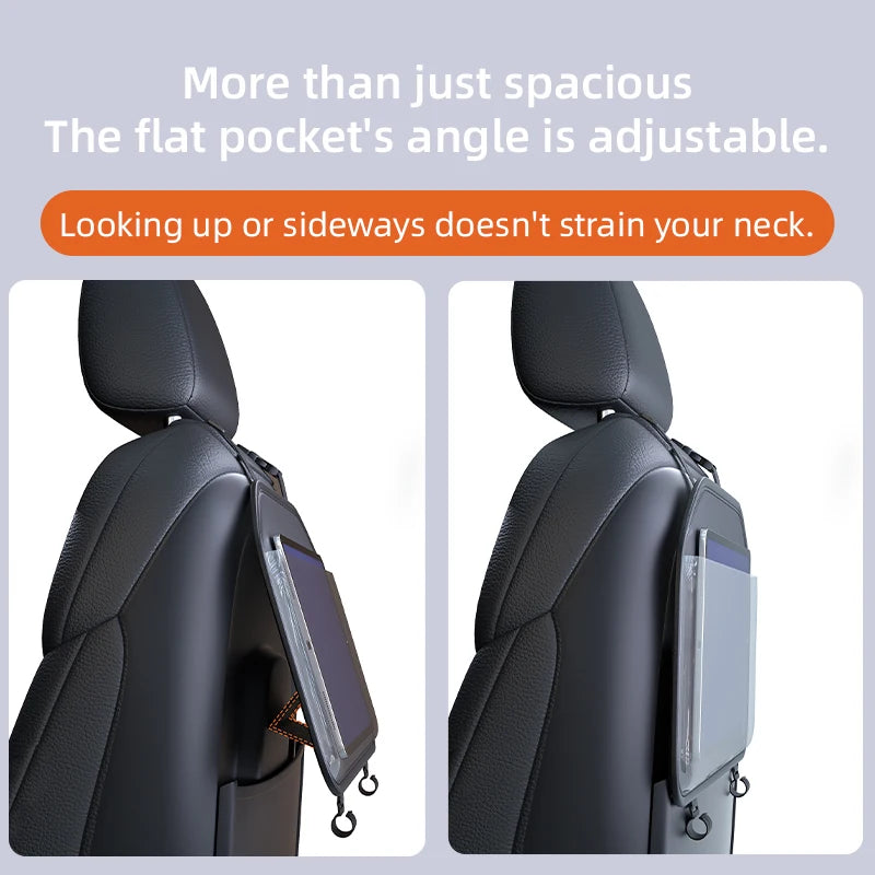 Car Seat Back Organizer & Tablet Holder | PU Leather