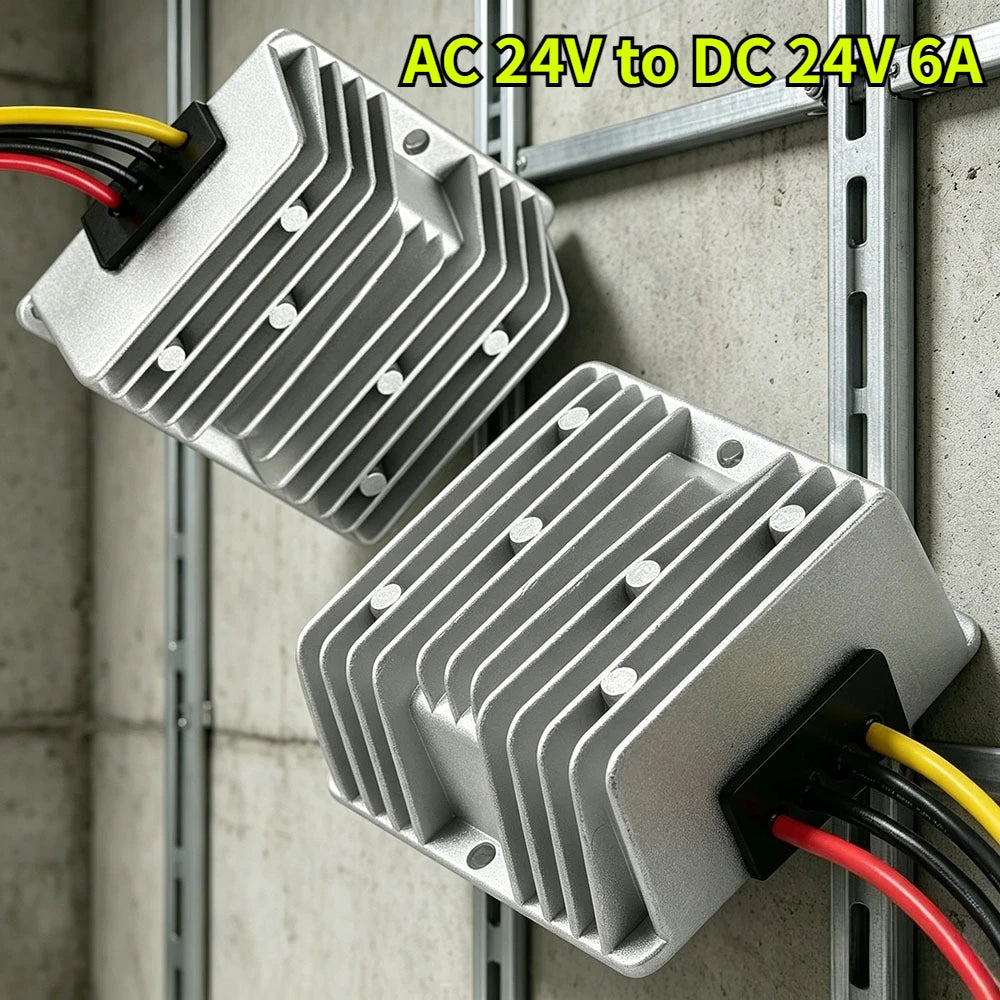 AC to DC Converter 24V AC to 24V DC 6A Converter 144W Waterproof High Efficiency For LED light bars industrial equipment Etc Oasis Select