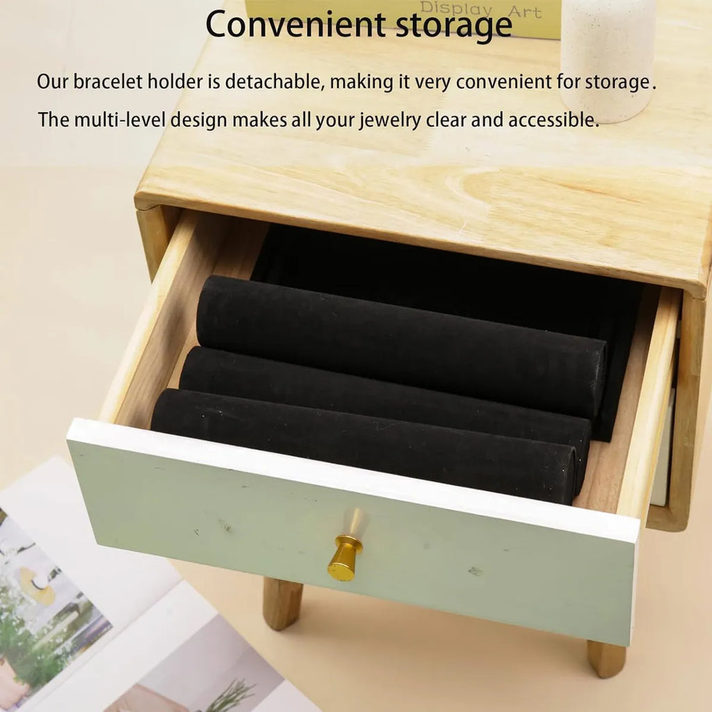 Bracelet display rack, 2-layer 3-layer bracelet storage rack, velvet jewelry rack, suitable for necklaces, headbands, watches Oasis Select