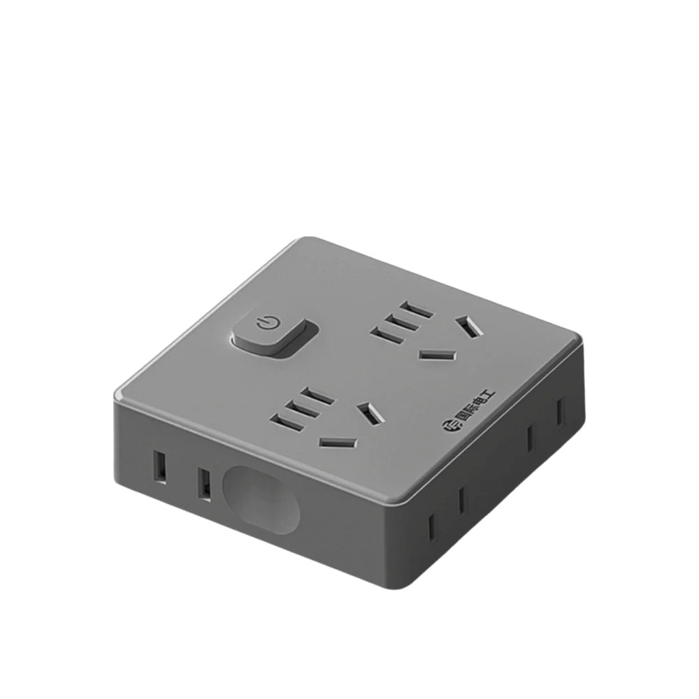 Ultra-Thin Power Strip Flat Plug USB-C Multi-Outlet Expander
