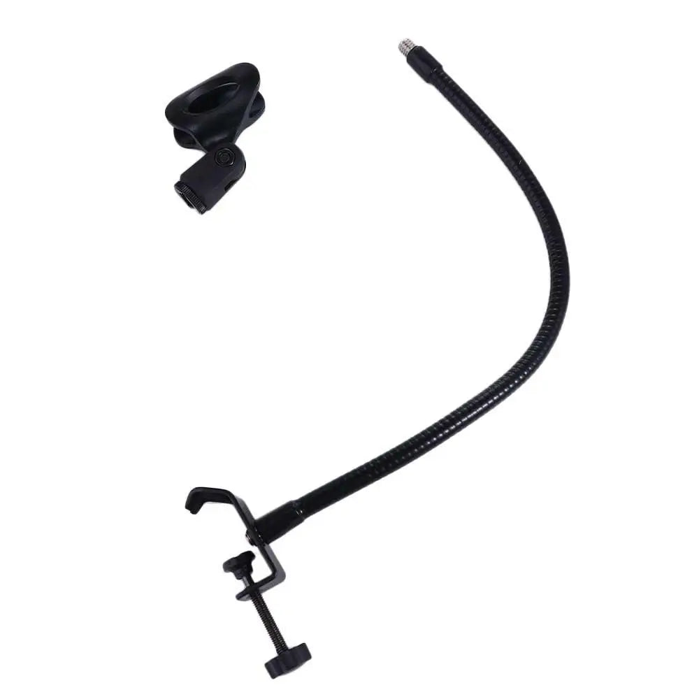 Iron Desk Mic Stand Universal Hose Shelves with Heavy Duty Desk Clamp Microphone Stand Mic Clip Holder Mic Arm Desk Mount Oasis Select