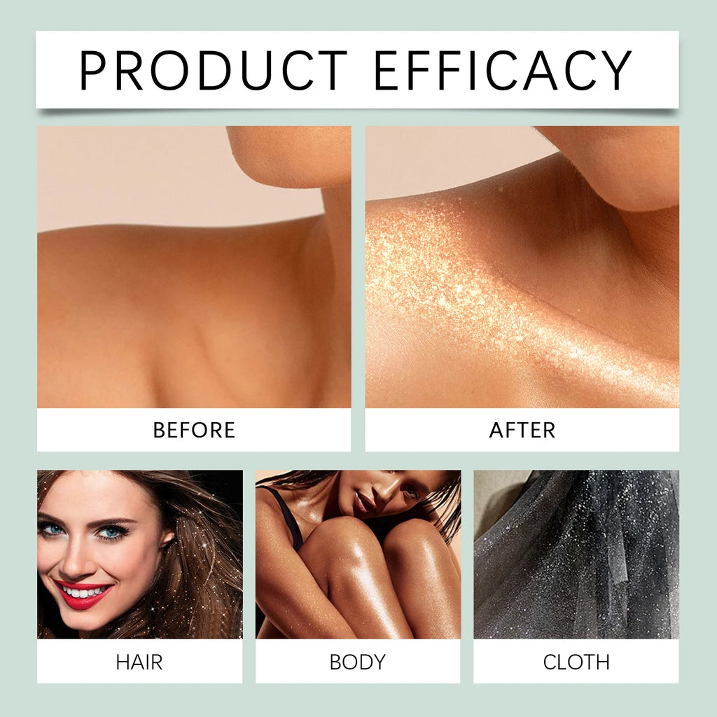Eelhoe Glitter Highlighter Spray – Body, Hair & Clothes 100ml Body Glitter Spray Oasis Select