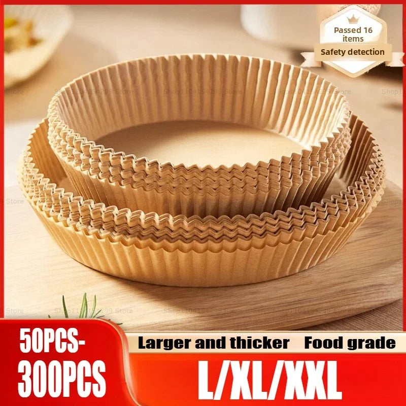 Square&Round&Rectangle Disposable Baking Paper Hot Air Fryer Paper Airfryer Cooking Baking Reusable Oven Food Waxed Paper Foil Oasis Select
