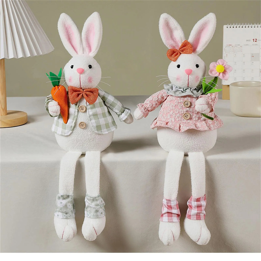Easter Bunny Plush Figurine – Spring Home & Garden Decor Easter Bunny Figurine Oasis Select