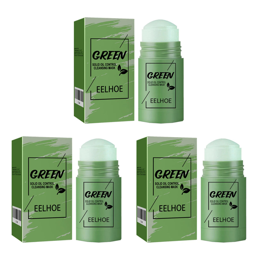 Eelhoe Green Tea Solid Face Mask – Pore & Acne Control 40g Clay Face Mask Stick Oasis Select 3 x 40g Boxed