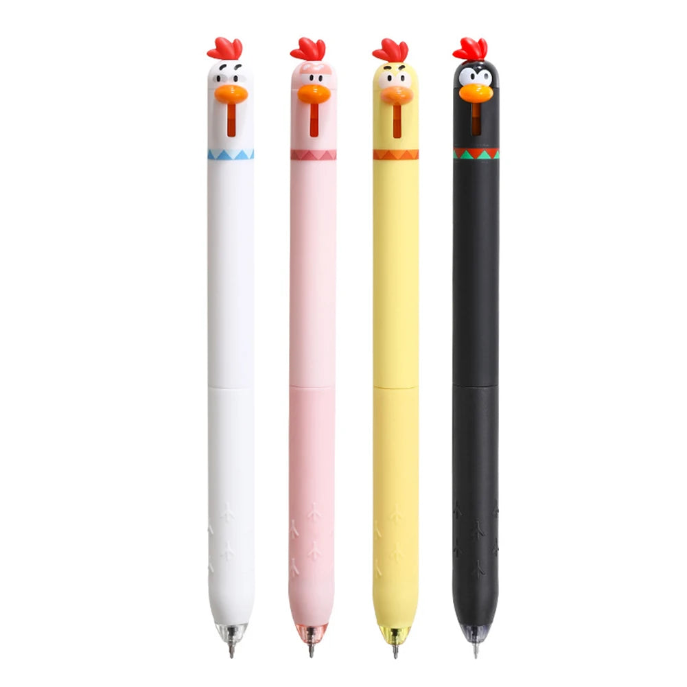 4-Pack Cute Chicken Novelty Gel Pens – 0.5mm Black Ink