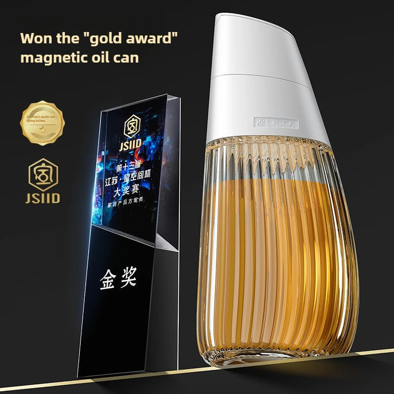 LISSA Glass Oil Pot, Anti-leakage Bottle, Household Kitchen Large Oil Tank, Gravity Automatic Opening and Closing Oil Container Oasis Select