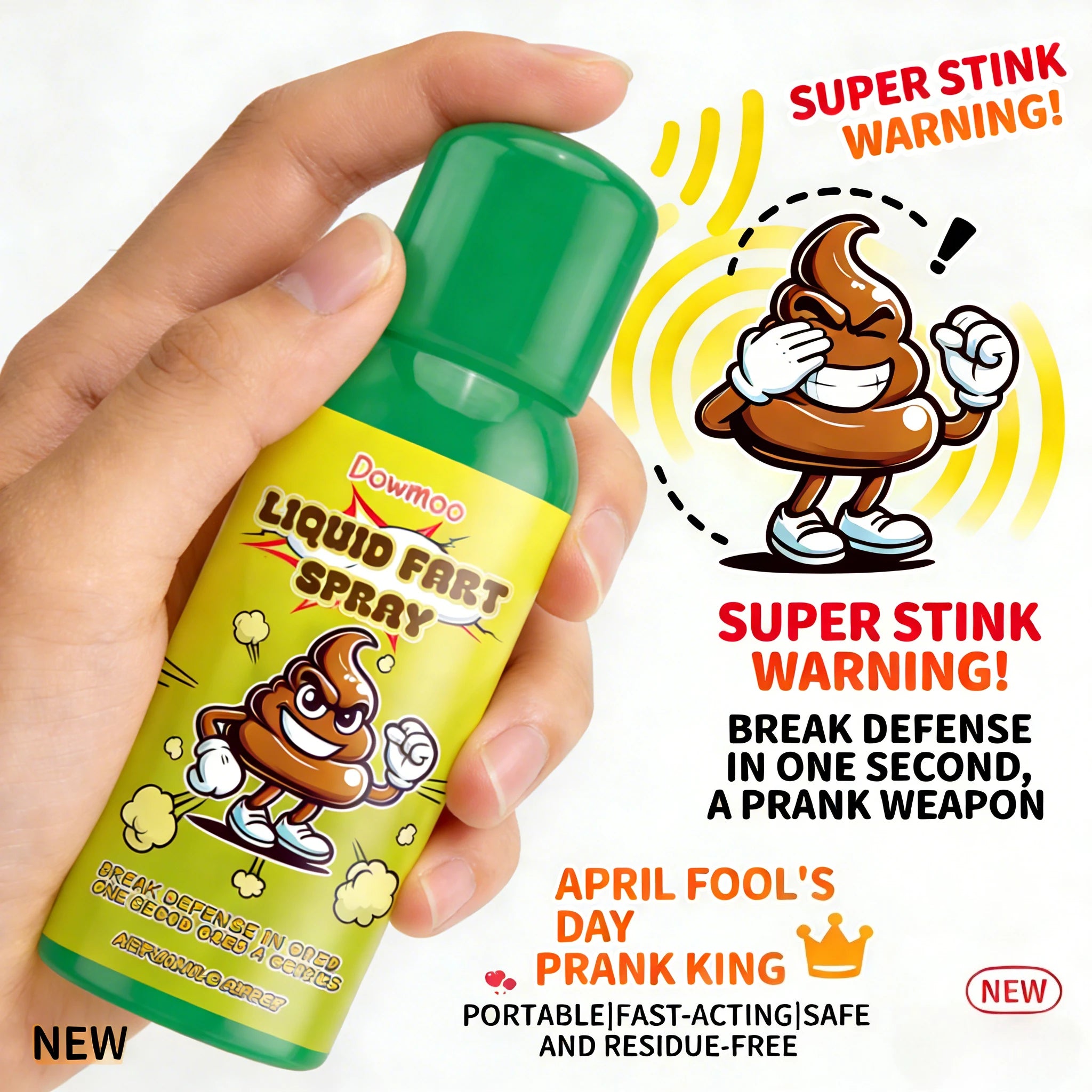 Fart Stink Spray Prank Gag Gift April Fools Day Party Joke Funny Trick Novelty Portable Natural Safe Formula For Adults Teens Oasis Select