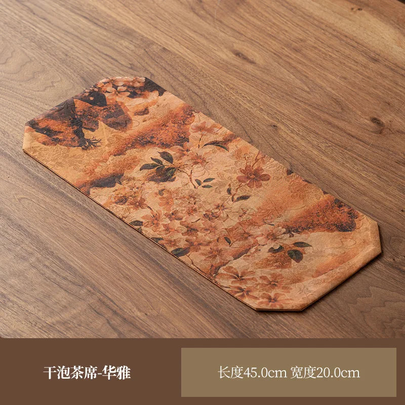 Silk Ruyi Tea Coaster, Teapot Mat, Kung Fu Tea Set Accessories, Anti-Collision Heat Insulation Mat, Teapot Holder, Tea Oasis Select Set - Elegant