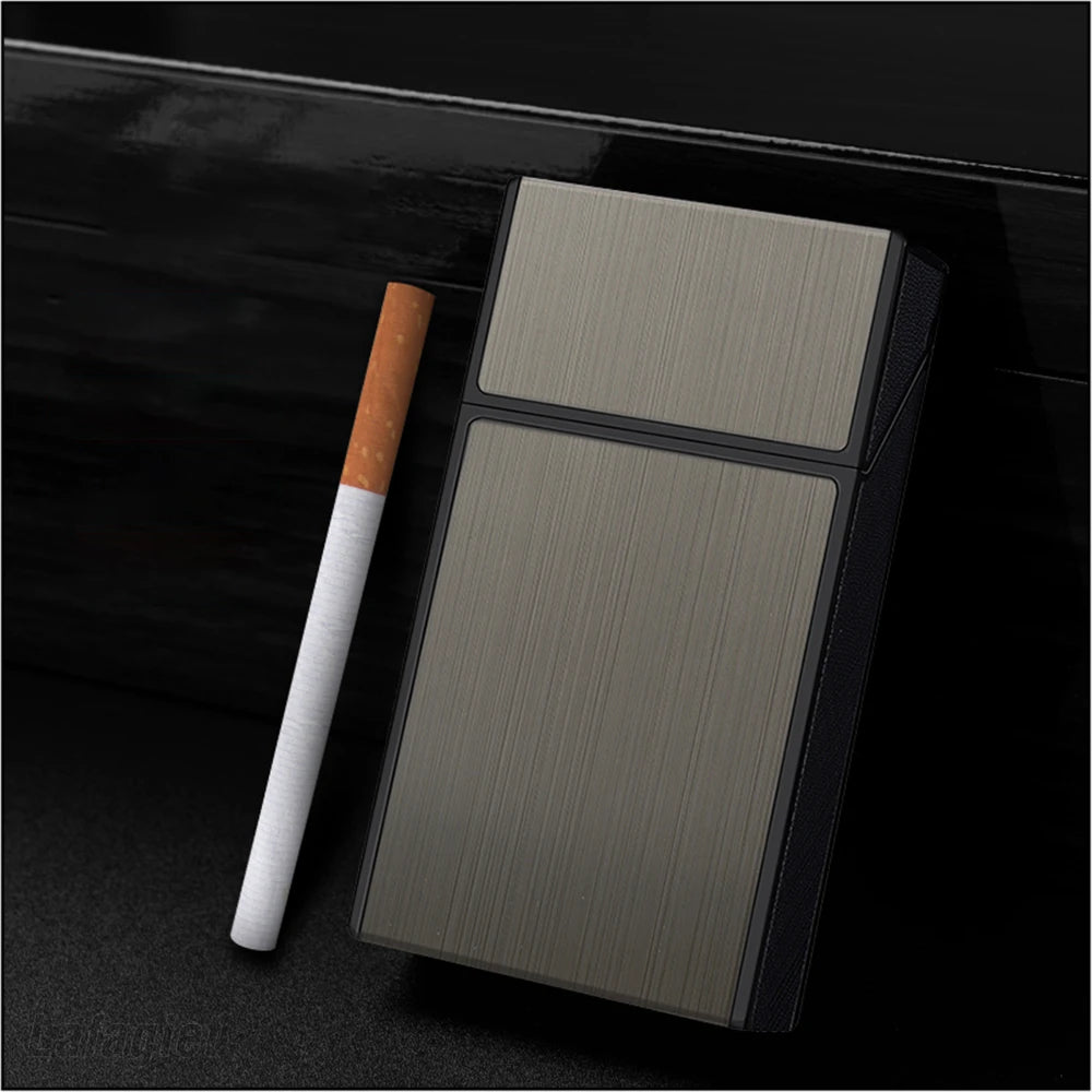 Long Cigarette Case Ultra Thin Flip Cover 20pcs Cigarettes For 100mm Storage Container Box Tobacco Case Smoking Tool Men's Gifts Oasis Select