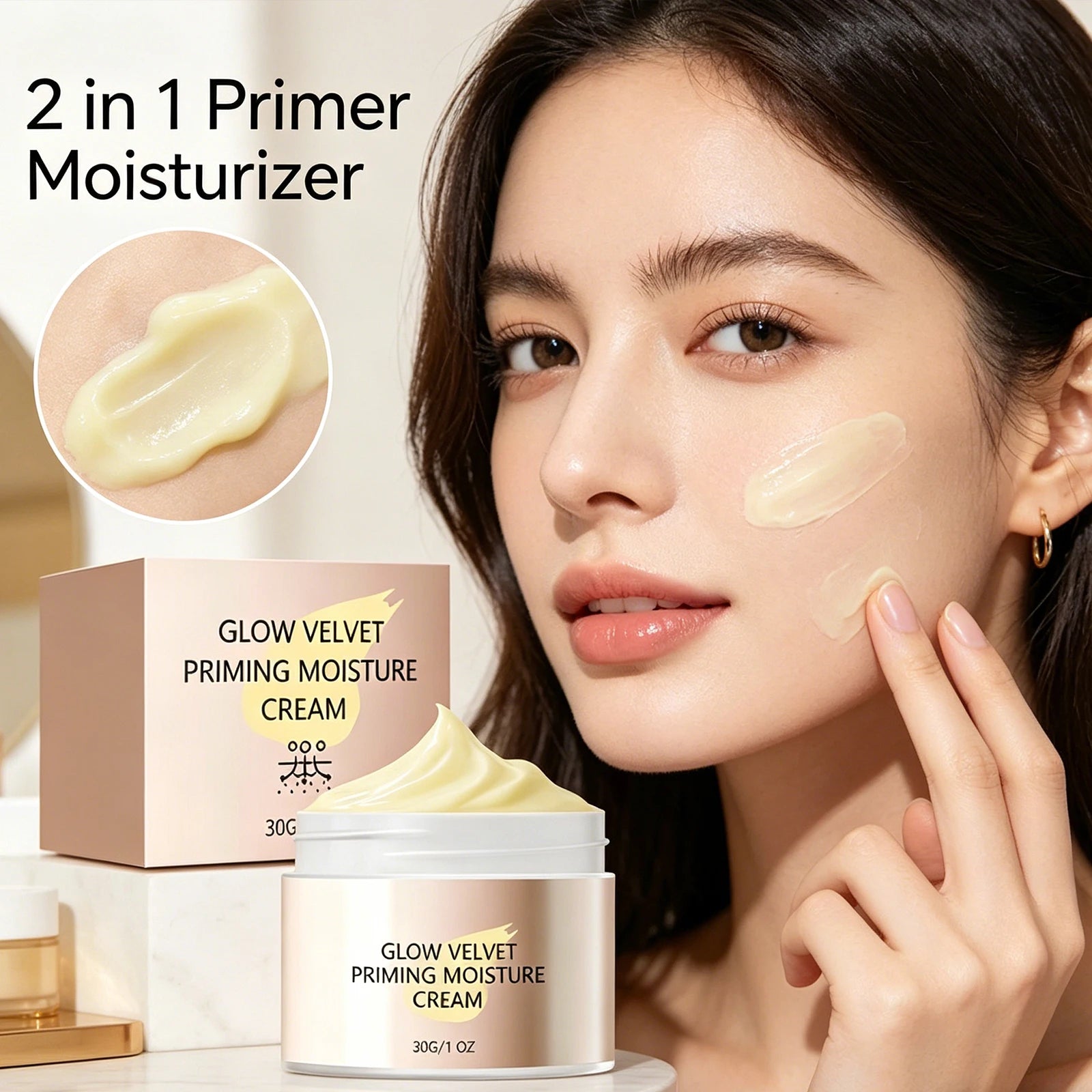 2-in-1 Hydrating Makeup Primer & Moisturizer 30g – Smooth Base Makeup Primer Oasis Select