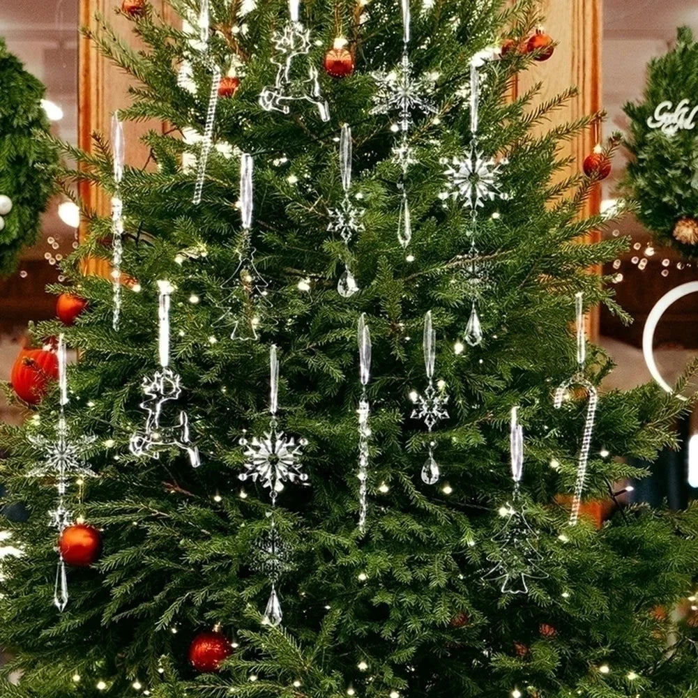 For Christmas Tree Acrylic Christmas Decorations Clear Christmas Themed Acrylic Ornament Set Tree Easy To Hang Oasis Select China Mainland