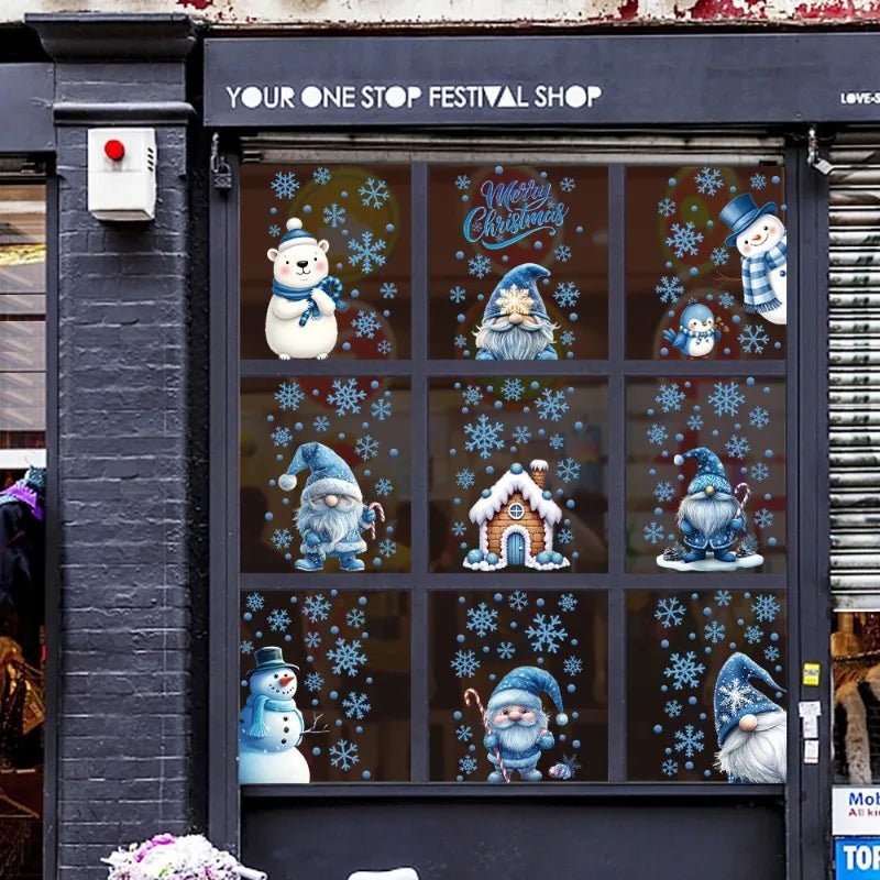 Christmas Santa Claus Static Stickers Door Decorations Window Displays Glass Stickers Festive Atmosphere Oasis Select
