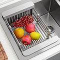 Kitchen Sink Drain Rack Dish Drain Rack Kitchen Basket Folding Drain Rack Stainless Steel Kitchen Sink Kitchen Washing Dishes Oasis Select Default Title
