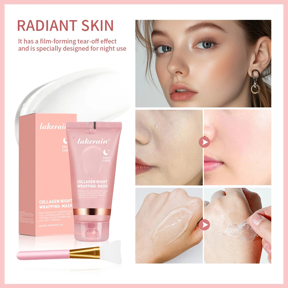 Lakerain Collagen Overnight Peel-Off Face Mask 75ml Overnight Face Mask Oasis Select
