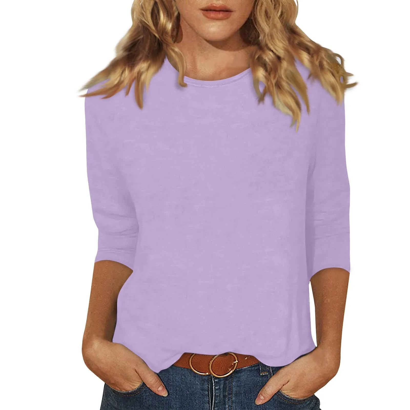 Women's 3/4 Sleeve Casual Print Blouse Top – S to 5XL Women's Casual Top Oasis Select