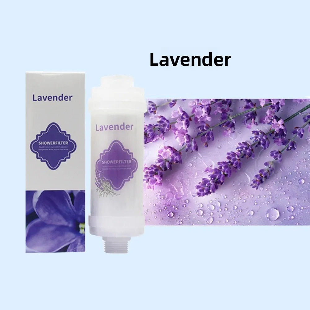 Lavender Shower Head Water Filter Dechlorination Anti-scaling Perfume Water Filter Filter Impurities Mixed with Vitamin C Oasis Select