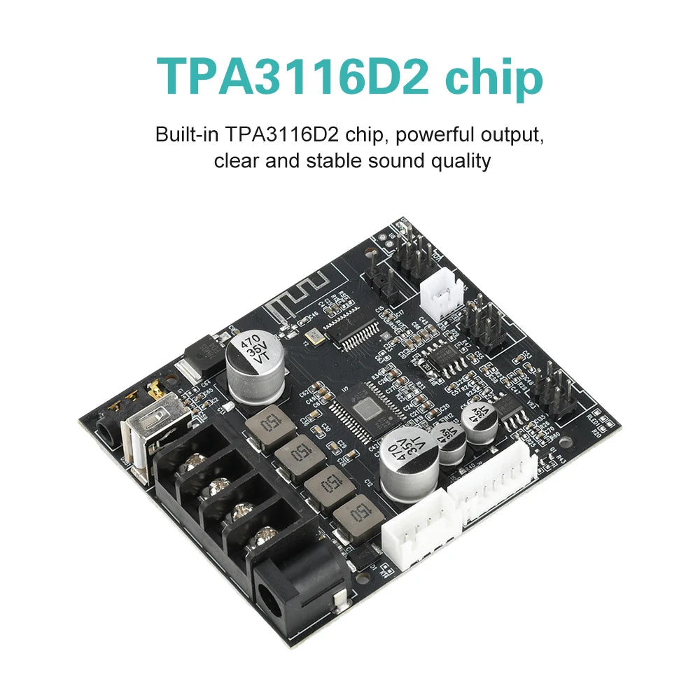 502T Microphone Audio Integrated Machine 2.0 Channel Bluetooth Amplifier Board 50W*2 TPA3116D2 Dual Channel Amplifier Board Oasis Select