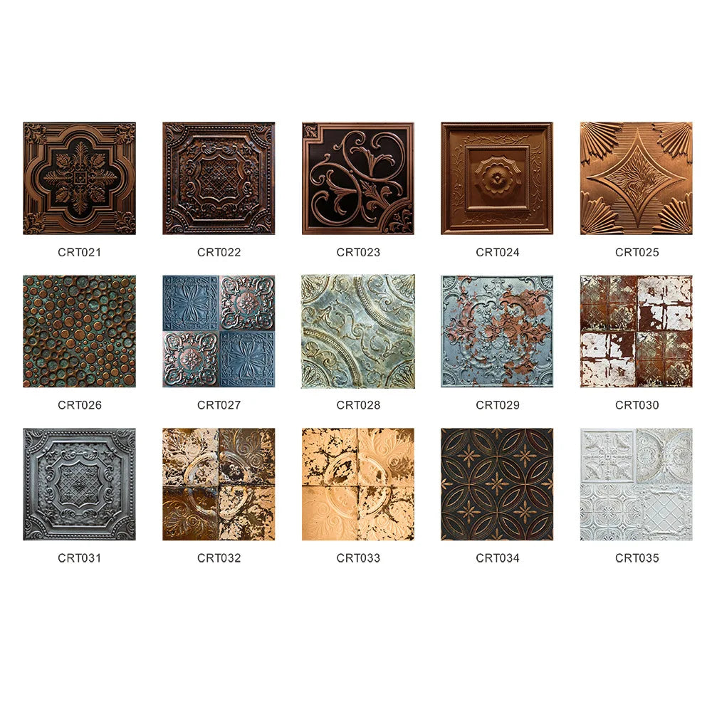 Crystal film covered retro metal pattern ceramic tile paste kitchen bedroom renovation wall paste wall stickers Oasis Select