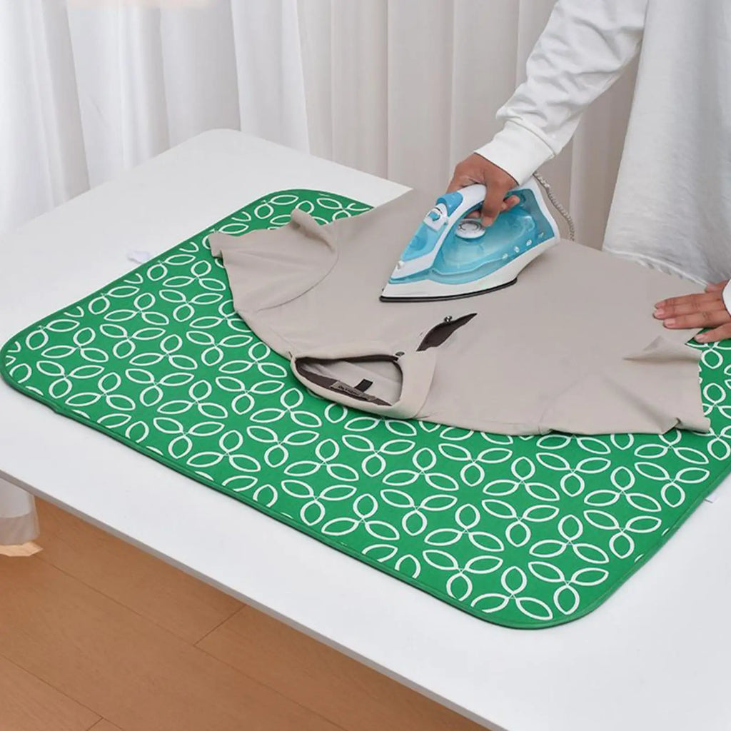 Portable Ironing Mat Heat Resistant Thickened Waterproof Non-slip Hanging Laying Soft Ironing Mat Protection Heat Insulation Oasis Select